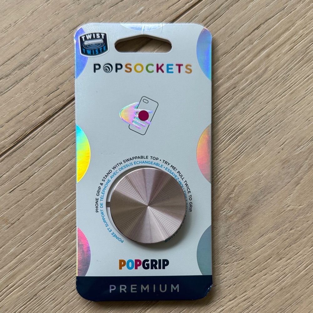 PopSockets Premium PopGrip in Aluminum Rose Gold